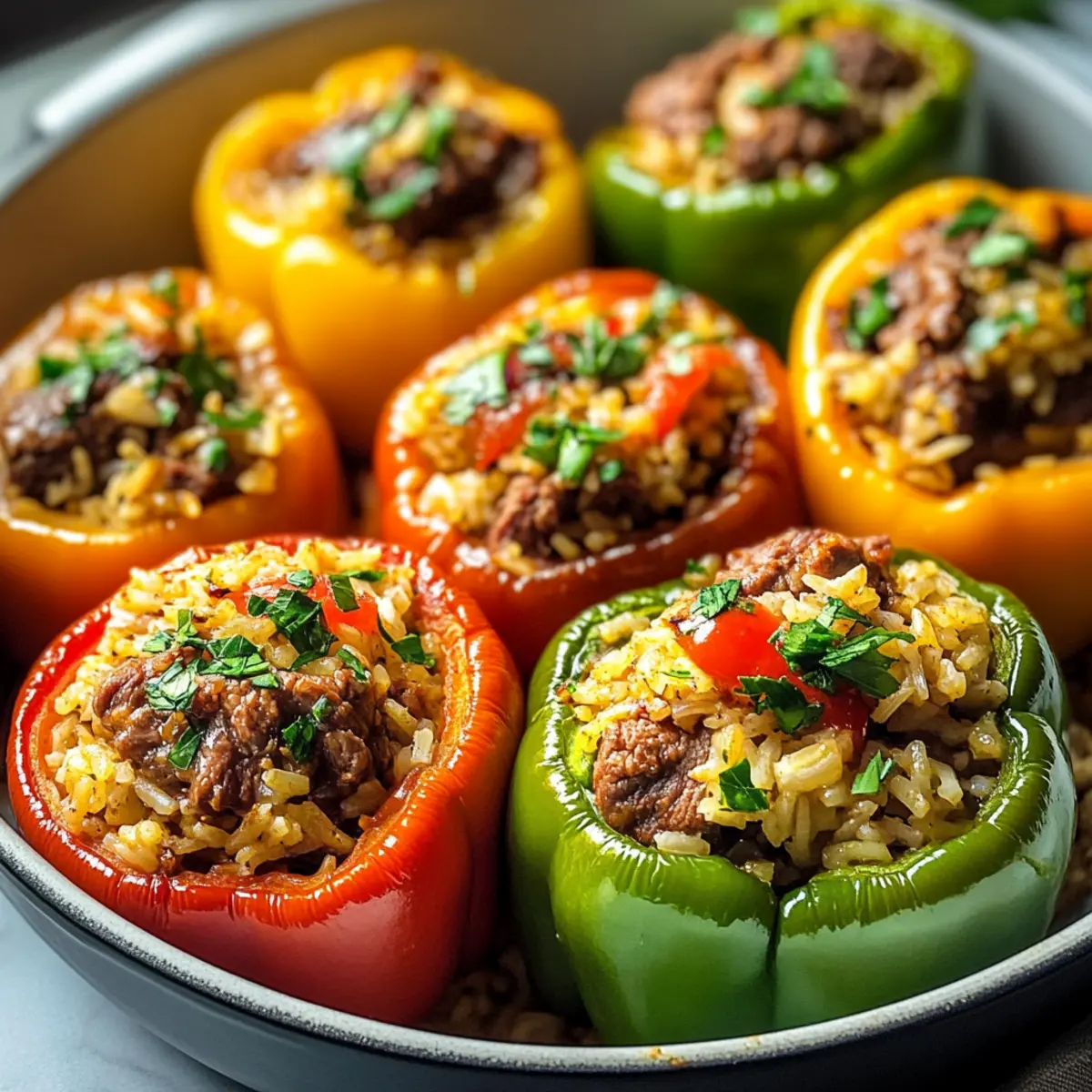 Viral Beef Chuck Roast Stuffed Bell Peppers with Rice