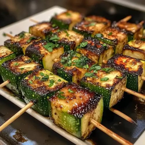Garlic Butter Zucchini Skewers
