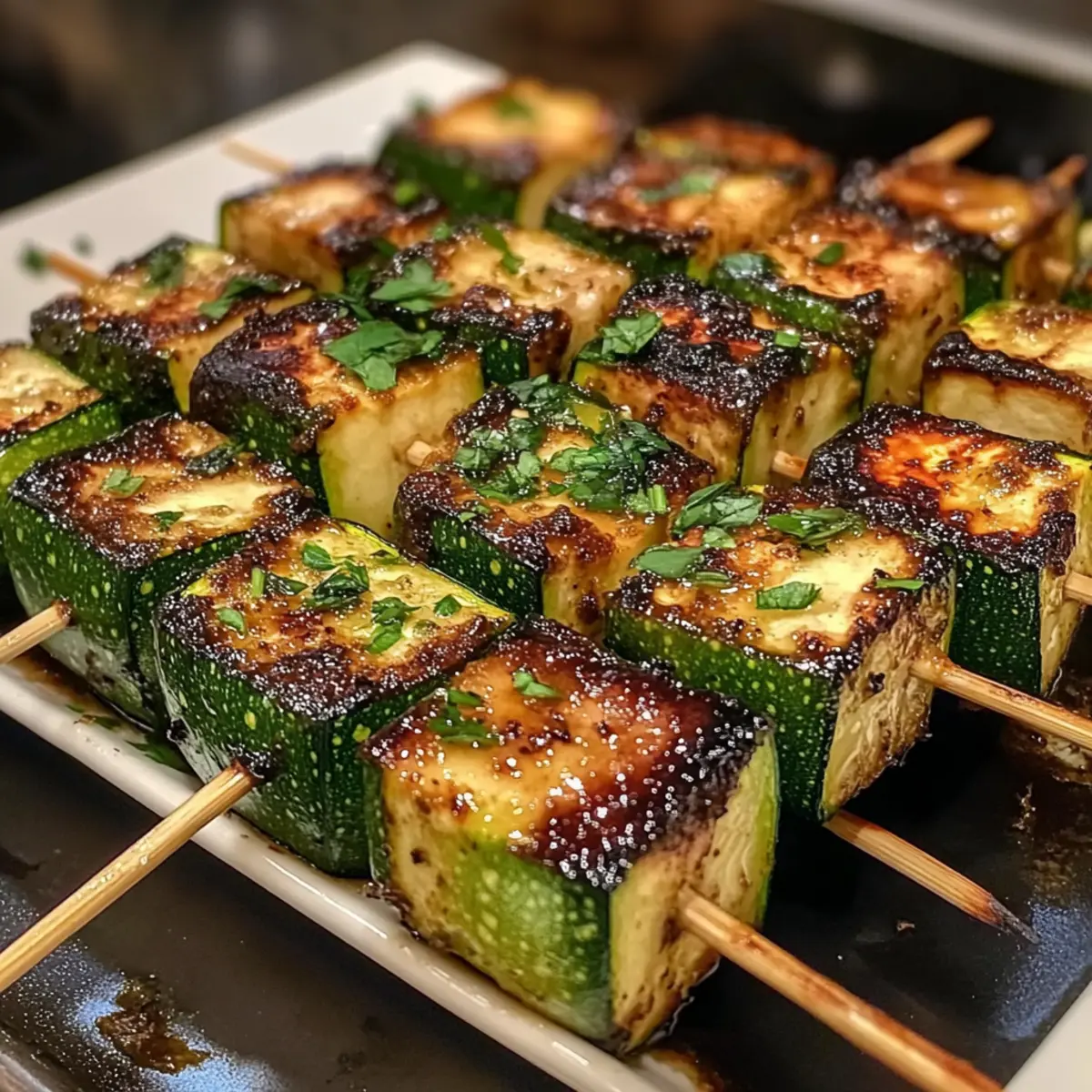 Garlic Butter Zucchini Skewers