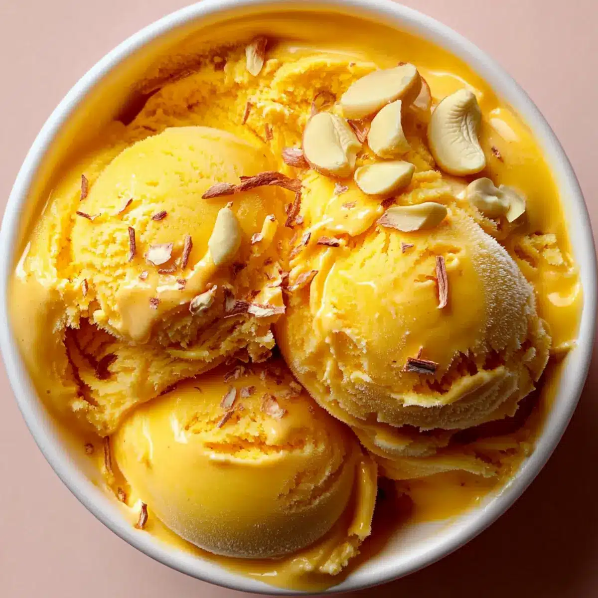 Dreamy Vegan Mango Ice Cream with Banana-Cashew Swirl