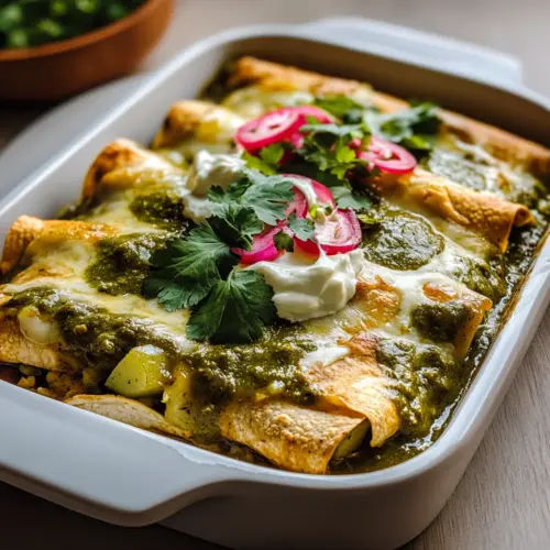 Potato Green Chili Enchiladas