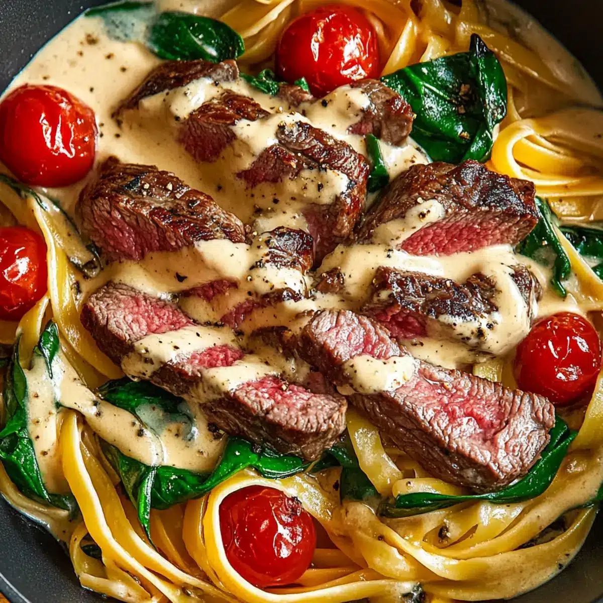Creamy Steak Fettuccine