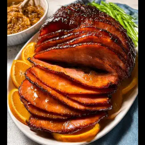Baked Honey Butter Brown Sugar Glazed Ham
