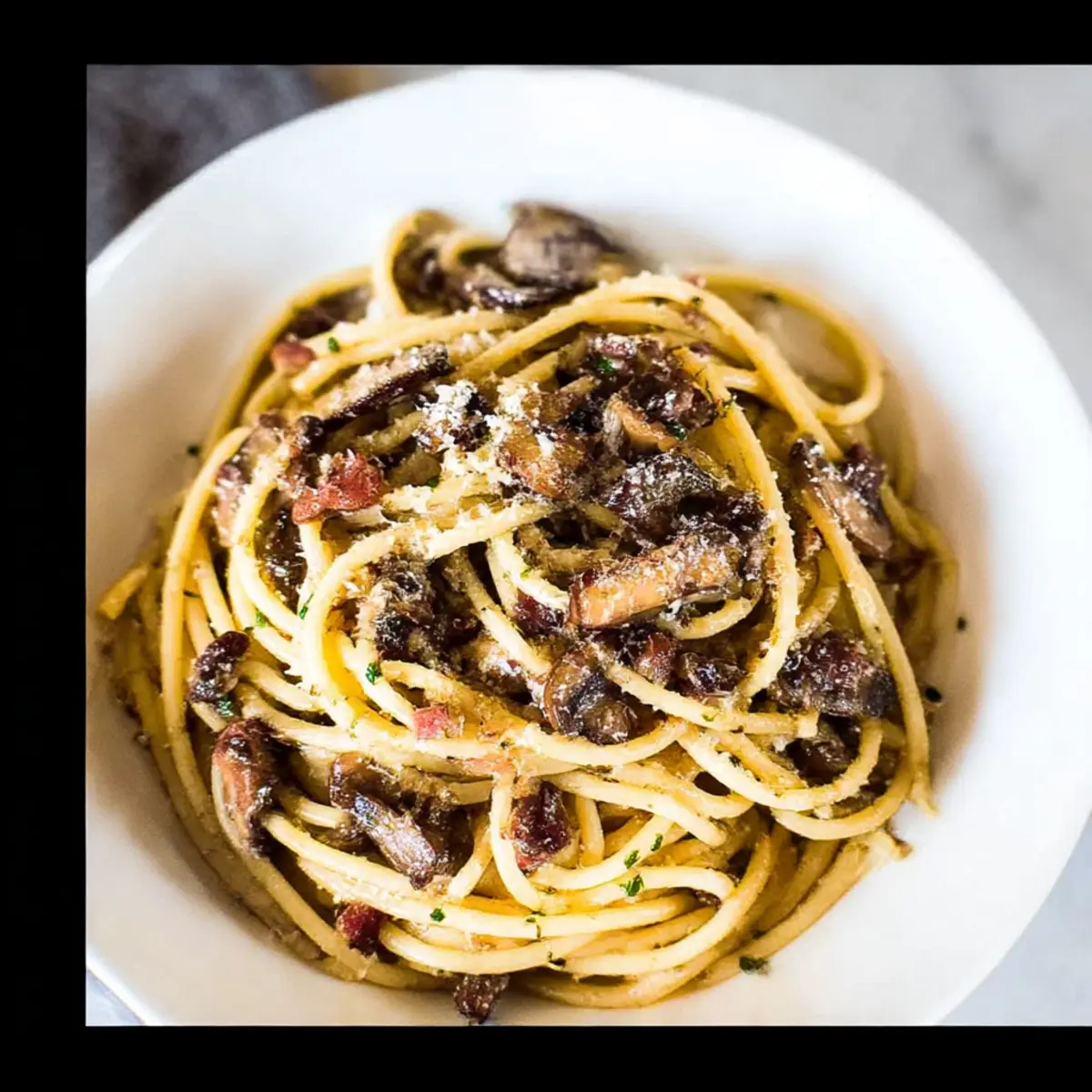 Mushroom Spaghetti Aglio Olio