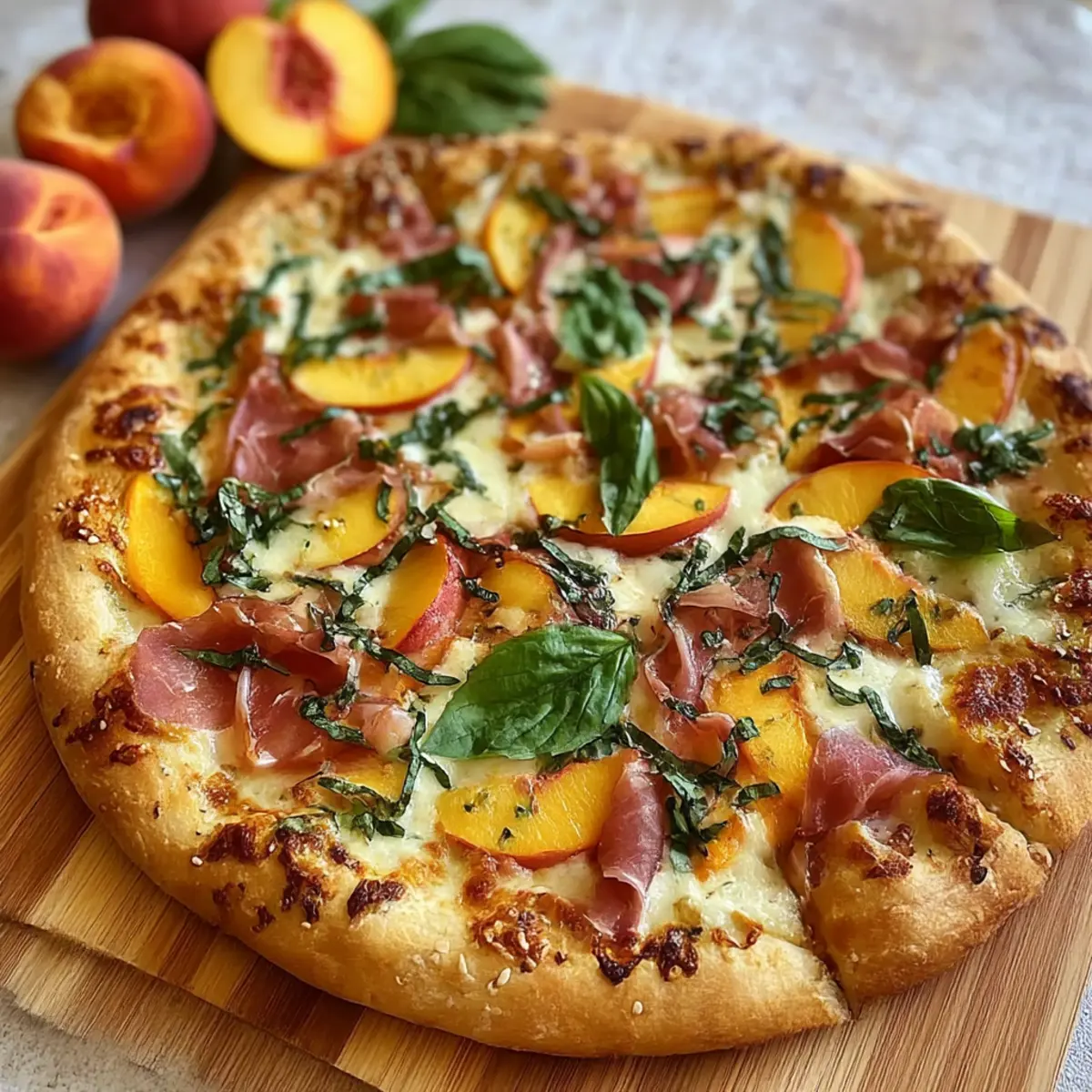 Brick-oven Style Peach And Proscuitto Pizza