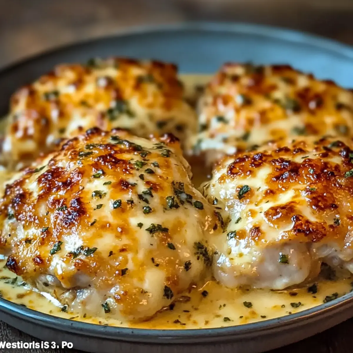 Cheesy Chicken Thigh Bake
