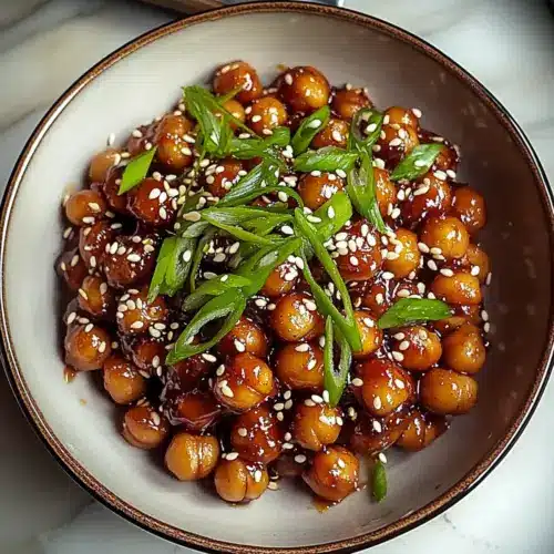 Vegan Sticky Sesame Chickpeas