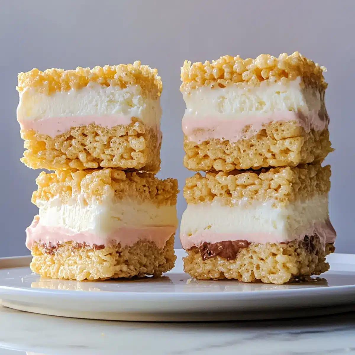 Copycat Rice Krispies Treats Ice Cream Sandwiches